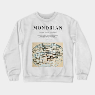 Mondrian Exhibition Art Poster 1980 - Ocean I Crewneck Sweatshirt